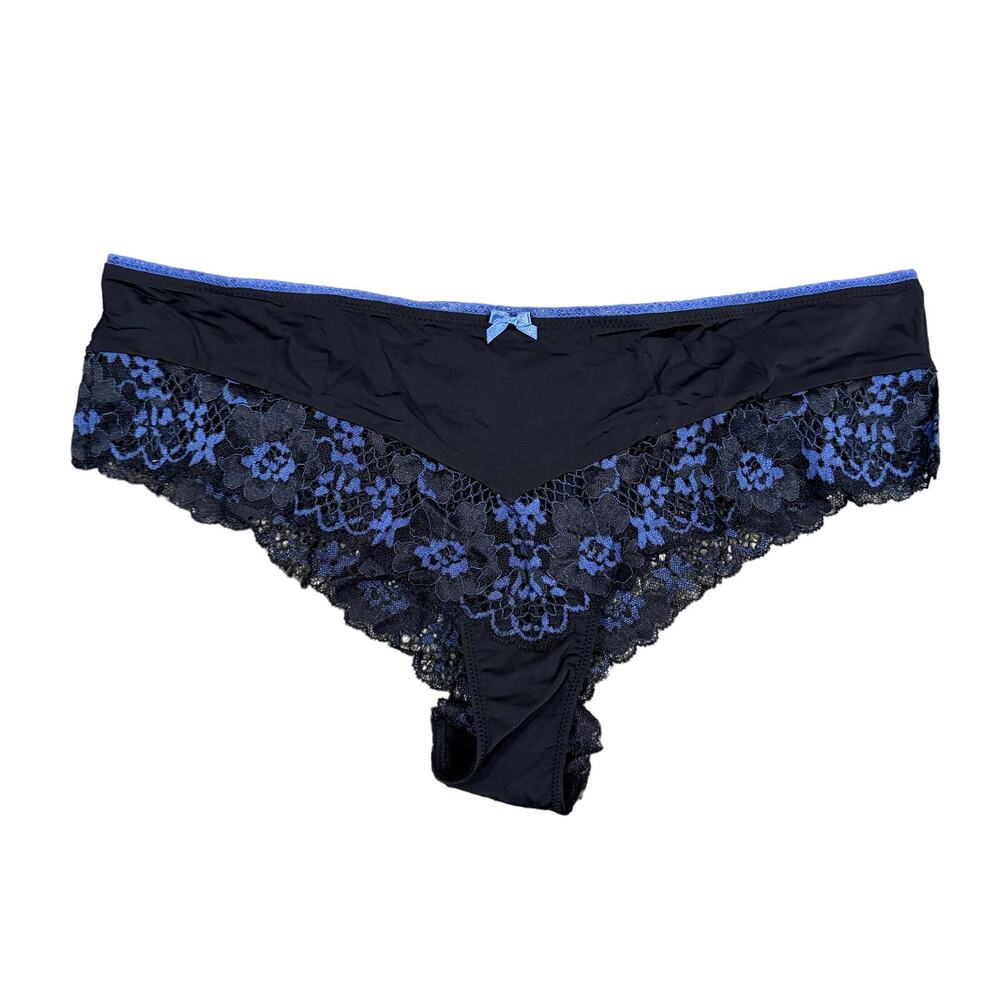 Adore Me Zita Cheeky in Black, Size 0X
